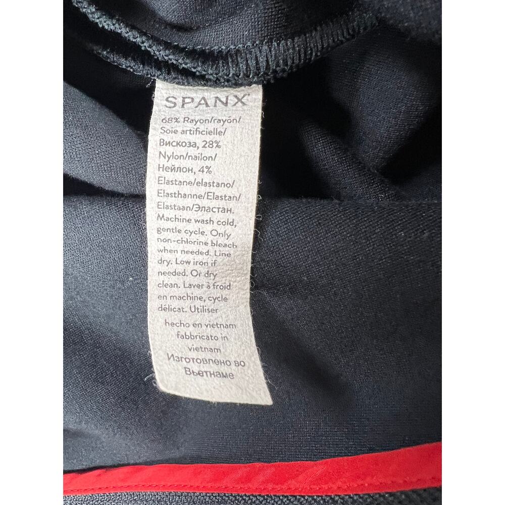 Spanx The Perfect Sleeveless Jumpsuit Black Ponte Flare Stretch 20383Q Size XL - Picture 7 of 9